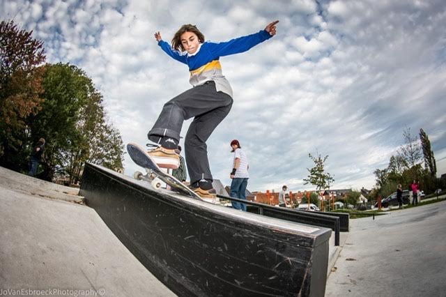 fs Boardslide by Mauro De Pril at Skatepark Opwijk. Photo: Jo Van Esbroek