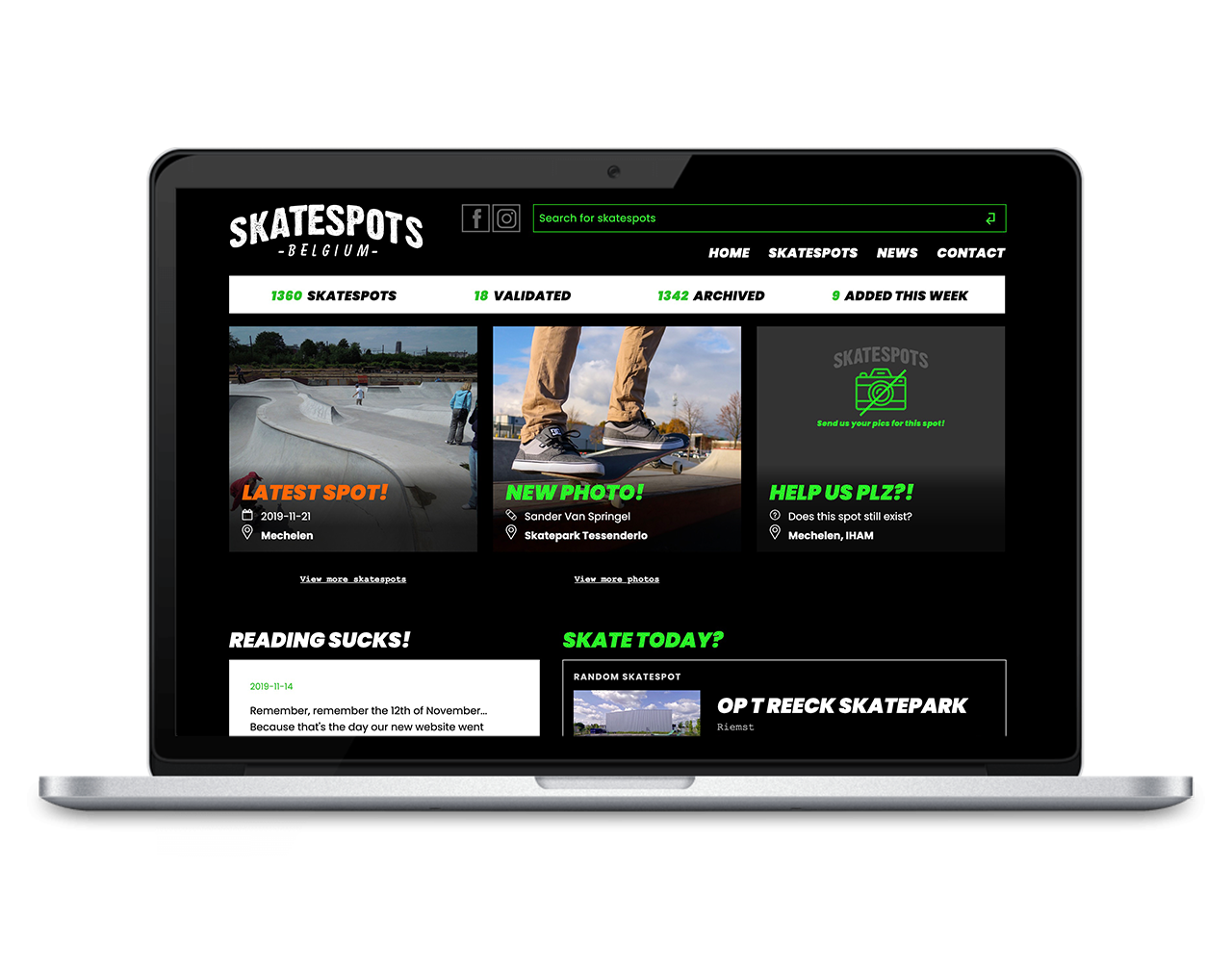 What do you think of the new Skatespots website?