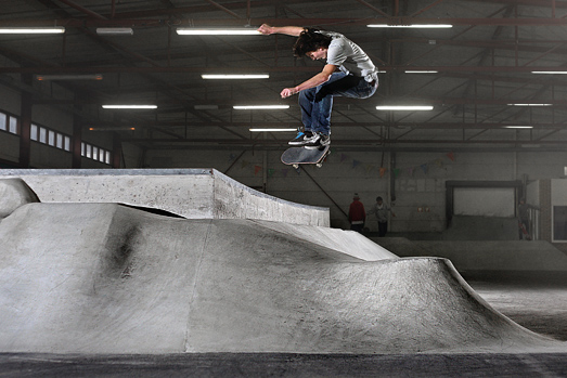 Waalhalla concrete indoor skatepark